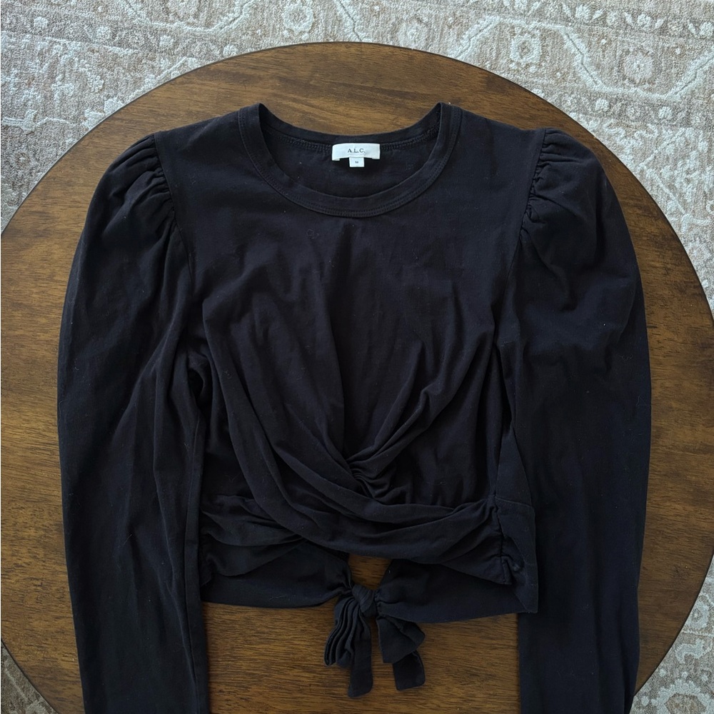 A.L.C. Black Long Sleeve Top